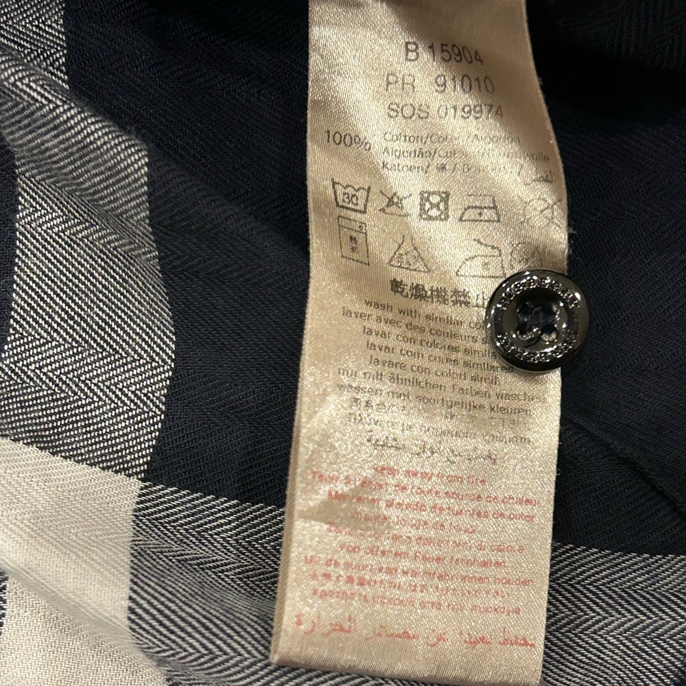 Authentic Burberry Dark Blue and White Garment - Picture 4 of 4